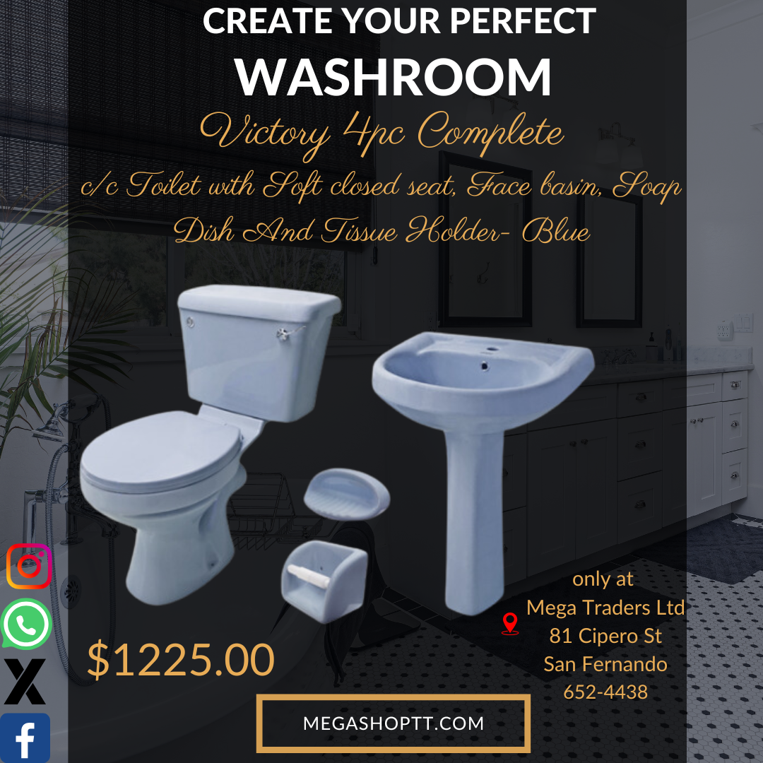 VICTORY Ivory Close Coupling Toilet Set With Lever And P-Trap. This Unit is a Complete Set with All Bathroom Necessities included, Toilet, Soft Closed Seat, Face basin With Pedestal, Soap Dish and Tissue Holder- TR379 VICTORY Ivory Close Coupling Toilet Set With Lever And P-Trap. This Unit is a Complete Set with All Bathroom Necessities included, Toilet, Soft Closed Seat, Face basin With Pedestal, Soap Dish and Tissue Holder- TR379